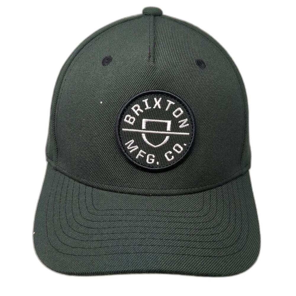 Brixton 5 Panel Gray Hat One Size Snapback Shield Patch Wool Blend MFG CO Cap